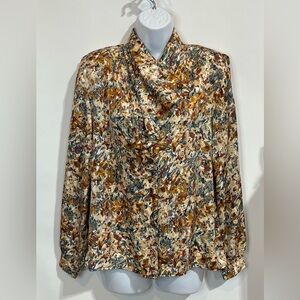 Eva Laurel New York Vintage Fan Front Blouse Size‎ 8